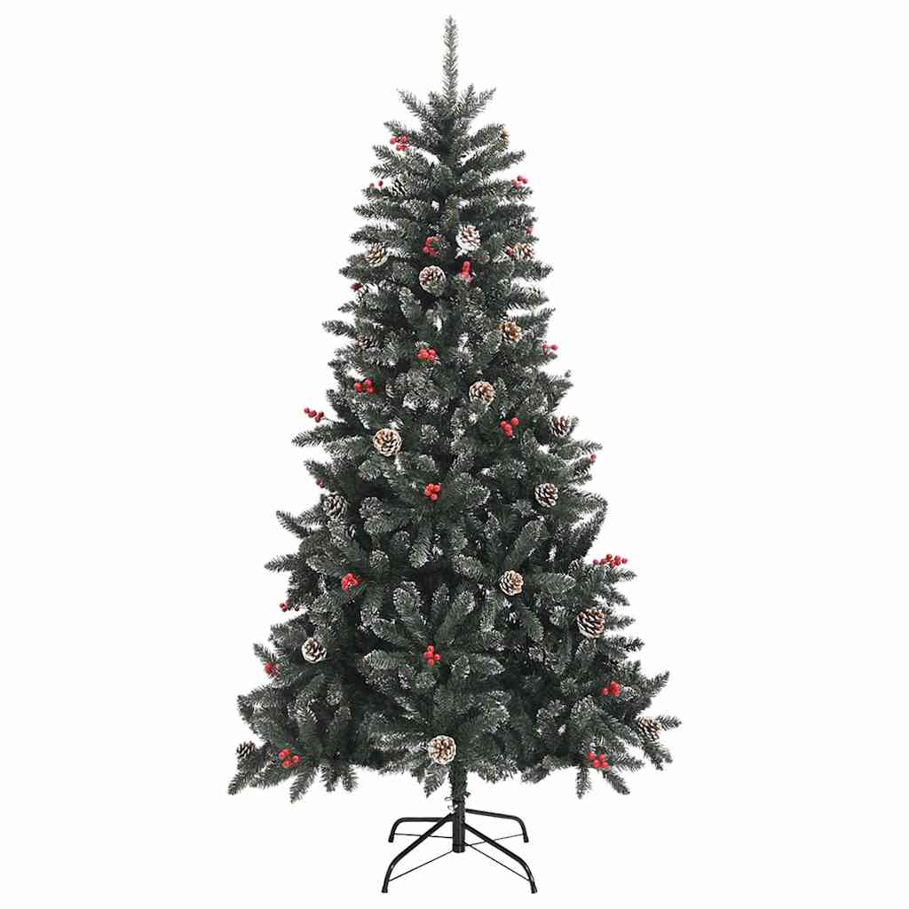 Kunstigt juletræ med stativ Grøn 180 cm PVC og plastik og stål