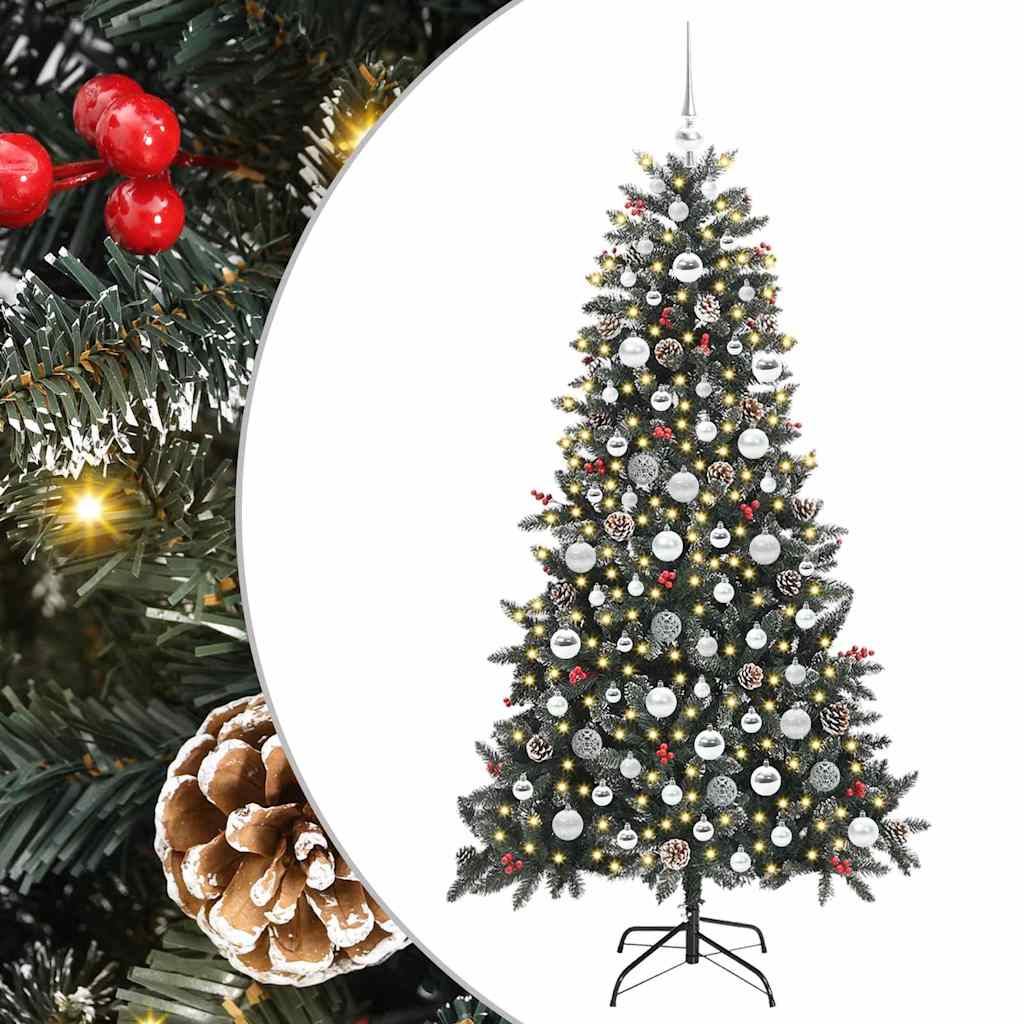 Kunstigt juletræ med stativ Grøn 180 cm PVC og plastik og stål