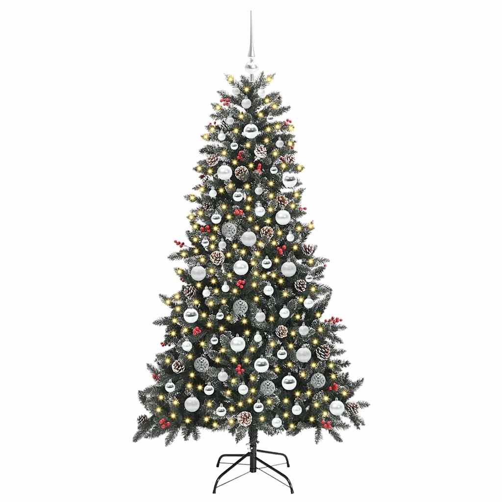 Kunstigt juletræ med stativ Grøn 180 cm PVC og plastik og stål