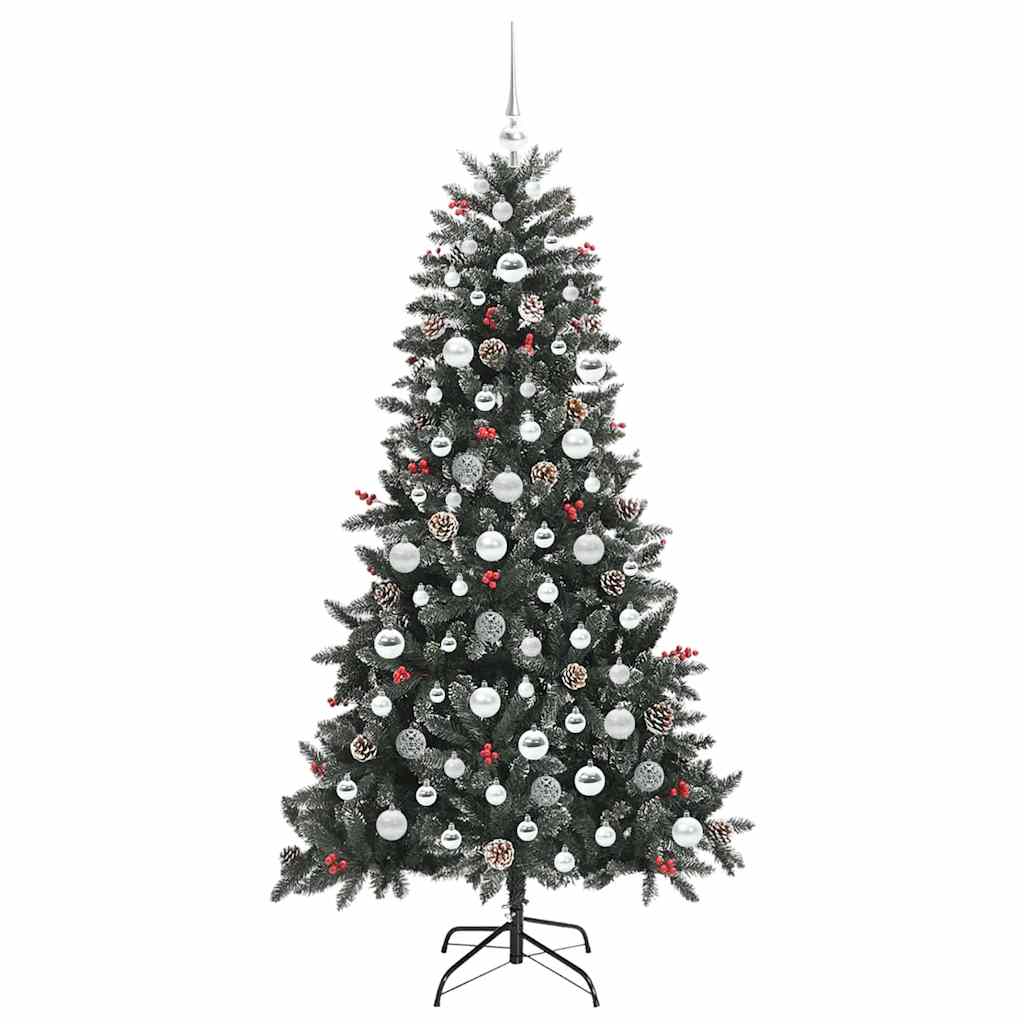Kunstigt juletræ med stativ Grøn 180 cm PVC og plastik og stål