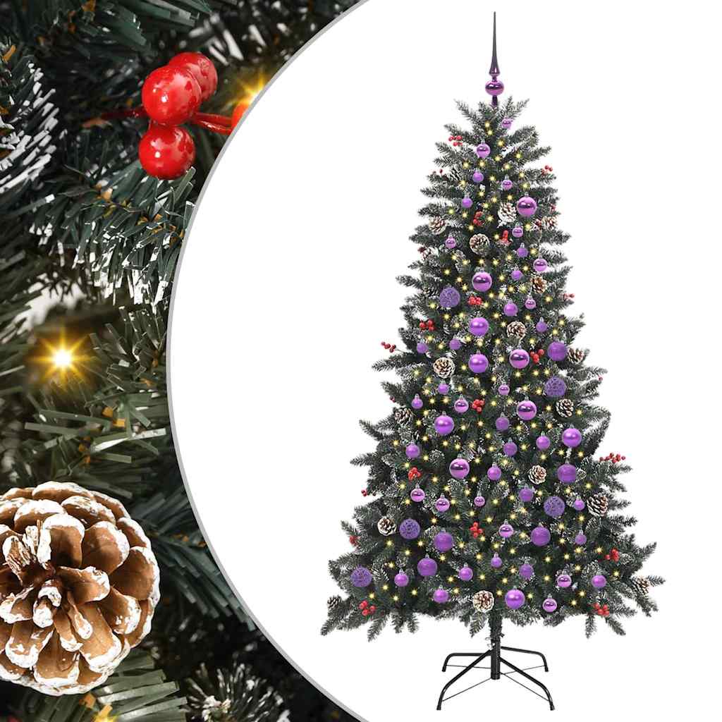 Kunstigt juletræ med stativ Grøn 180 cm PVC og plastik og stål