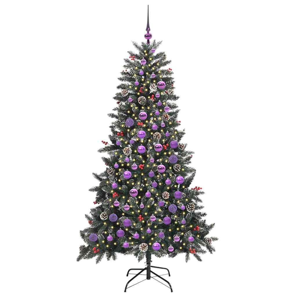 Kunstigt juletræ med stativ Grøn 180 cm PVC og plastik og stål