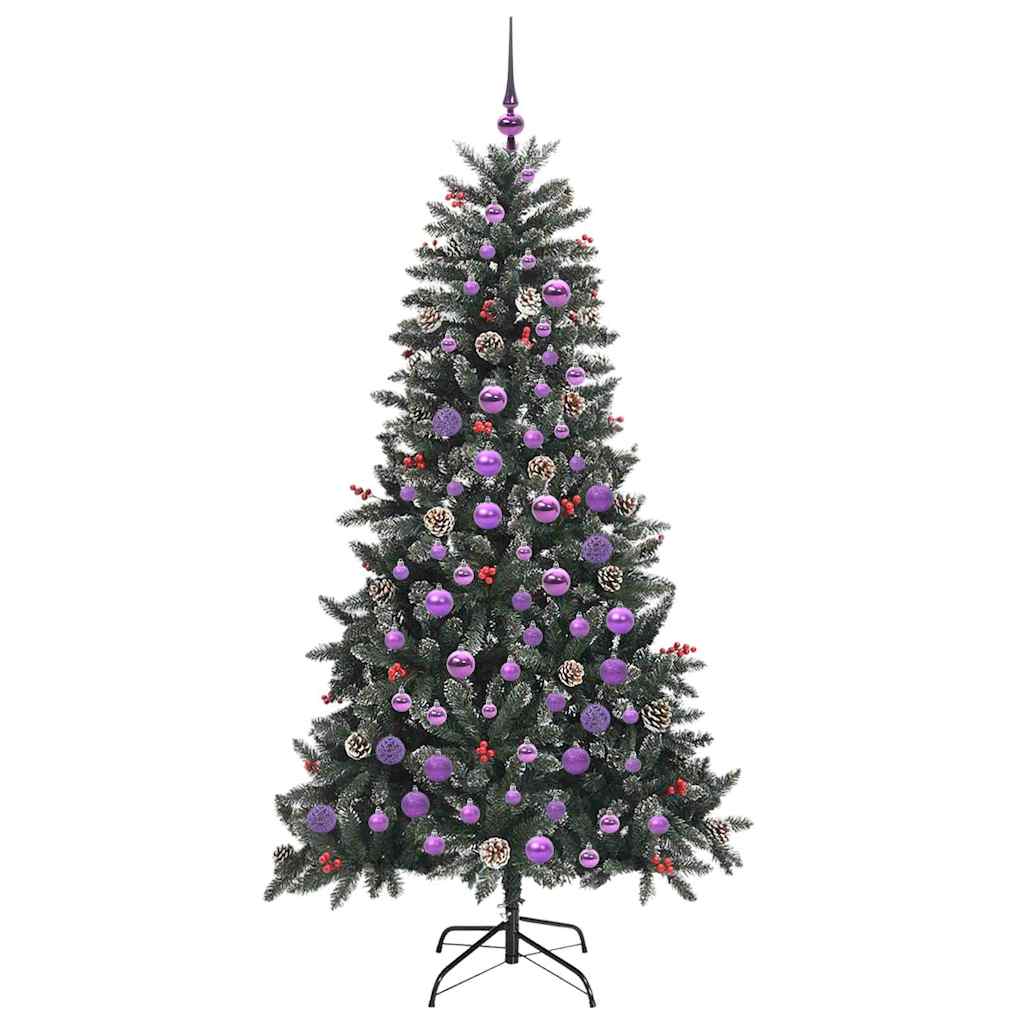 Kunstigt juletræ med stativ Grøn 180 cm PVC og plastik og stål