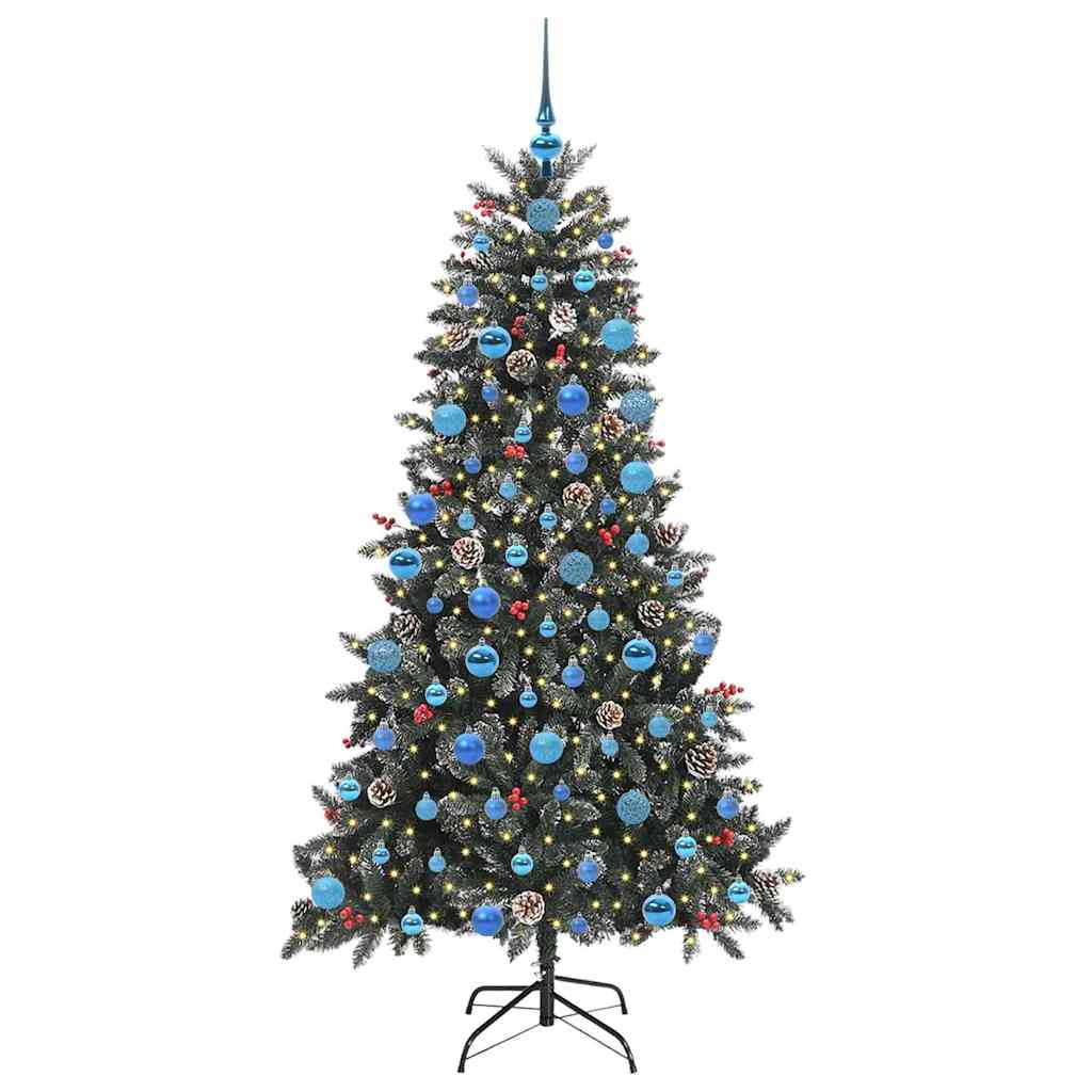 Kunstigt juletræ med stativ Grøn 180 cm PVC og plastik og stål