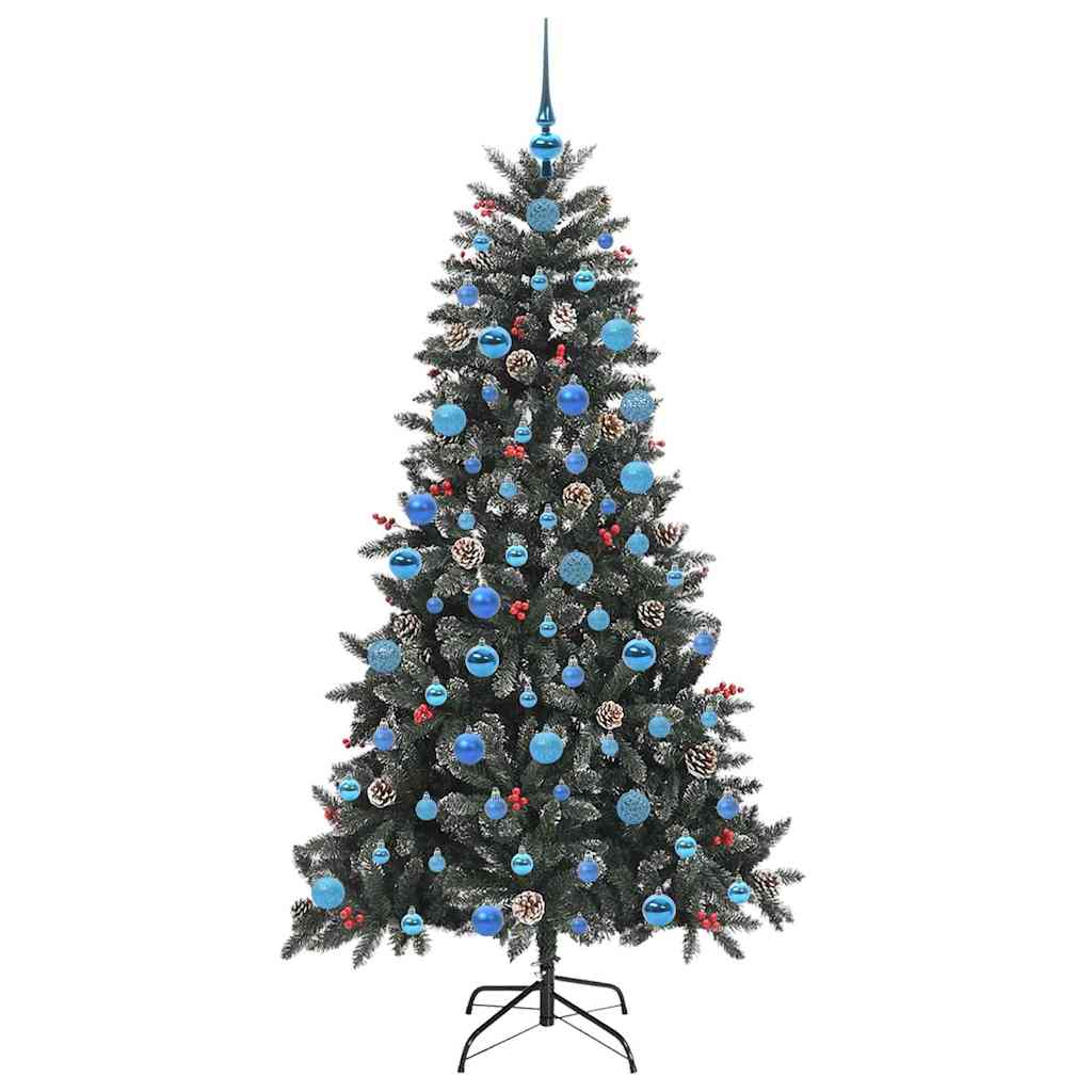 Kunstigt juletræ med stativ Grøn 180 cm PVC og plastik og stål
