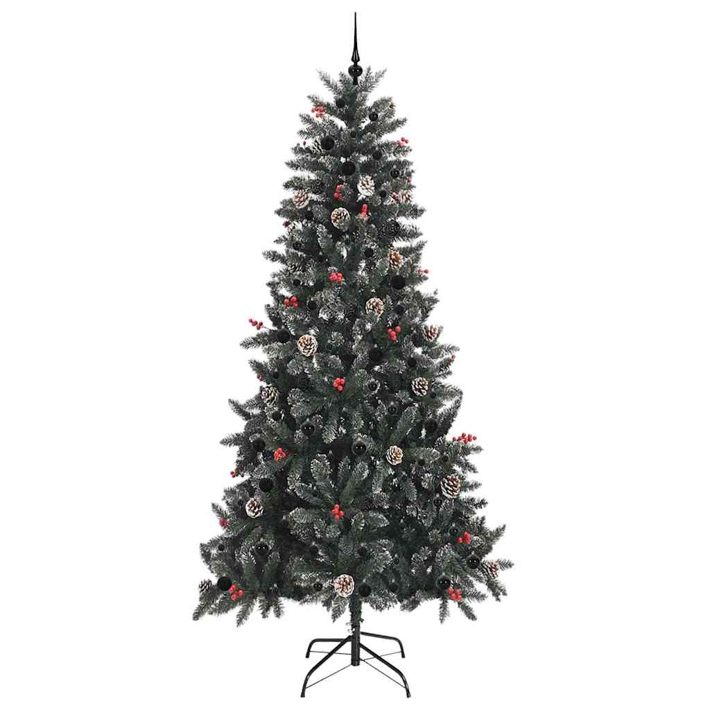 Kunstigt juletræ med stativ Grøn 240 cm PVC og plastik og stål