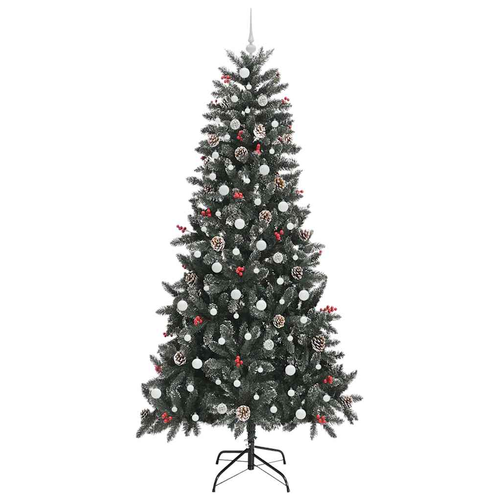 Kunstigt juletræ med stativ Grøn 240 cm PVC og plastik og stål