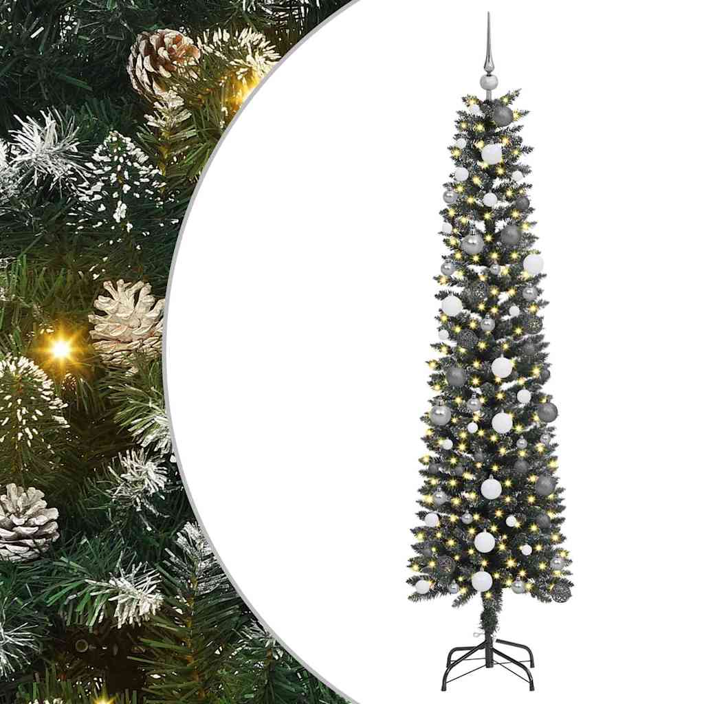 Kunstigt juletræ med stativ Grøn 210 cm PVC og plastik og stål