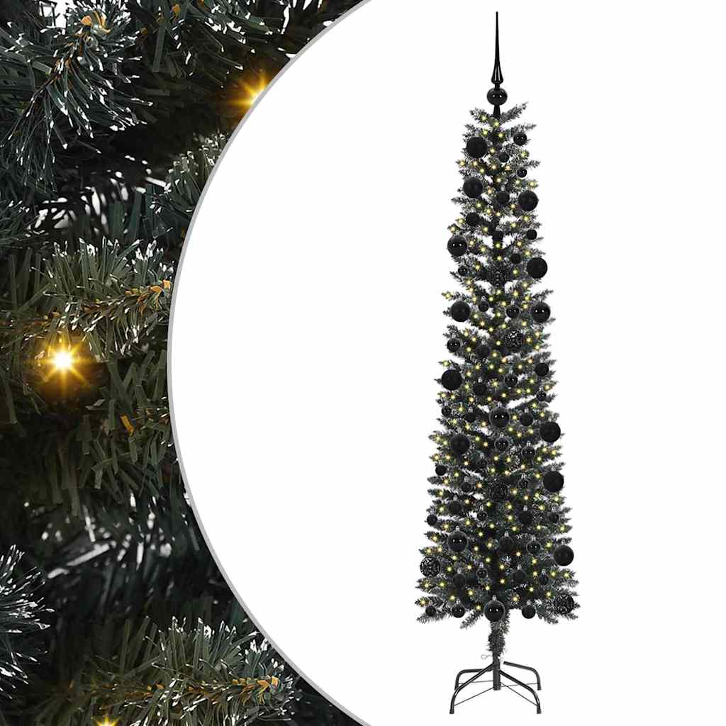 Kunstigt juletræ med stativ Grøn 210 cm PVC og plastik og stål