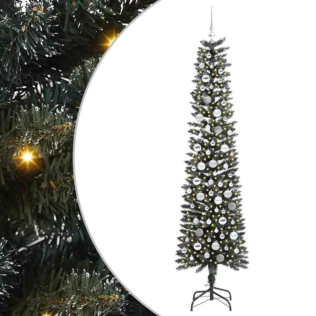 Kunstigt juletræ med stativ Grøn 210 cm PVC og plastik og stål