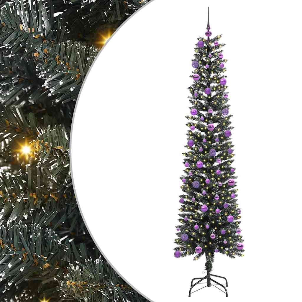 Kunstigt juletræ med stativ Grøn 210 cm PVC og plastik og stål