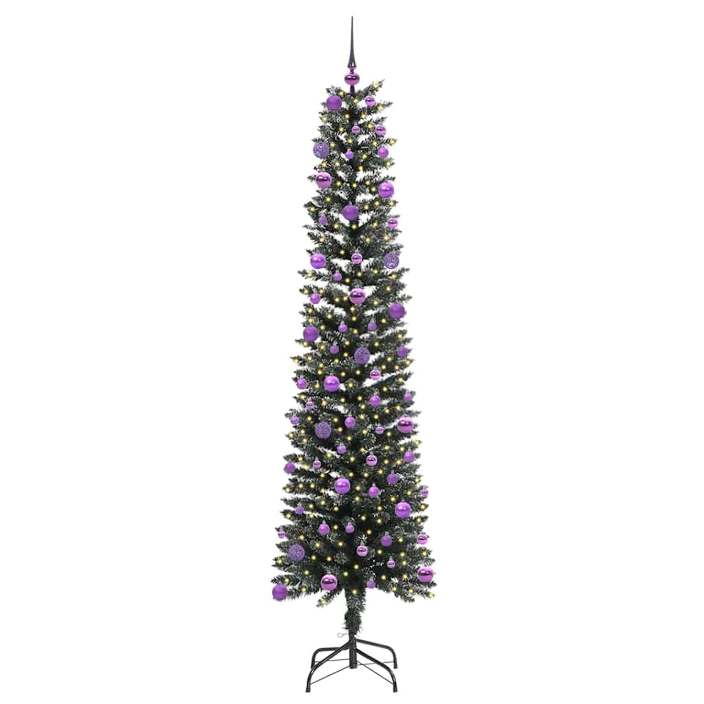 Kunstigt juletræ med stativ Grøn 210 cm PVC og plastik og stål