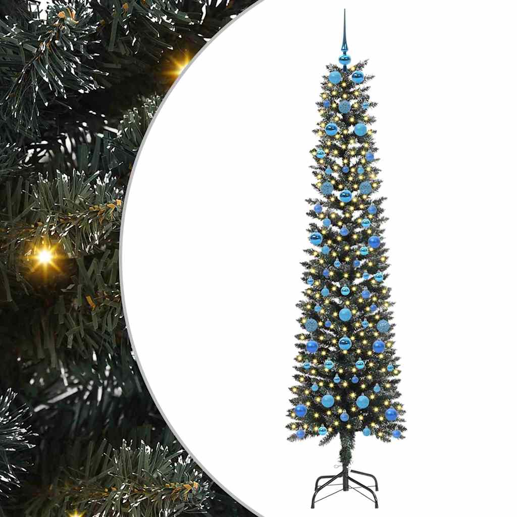 Kunstigt juletræ med stativ Grøn 210 cm PVC og plastik og stål