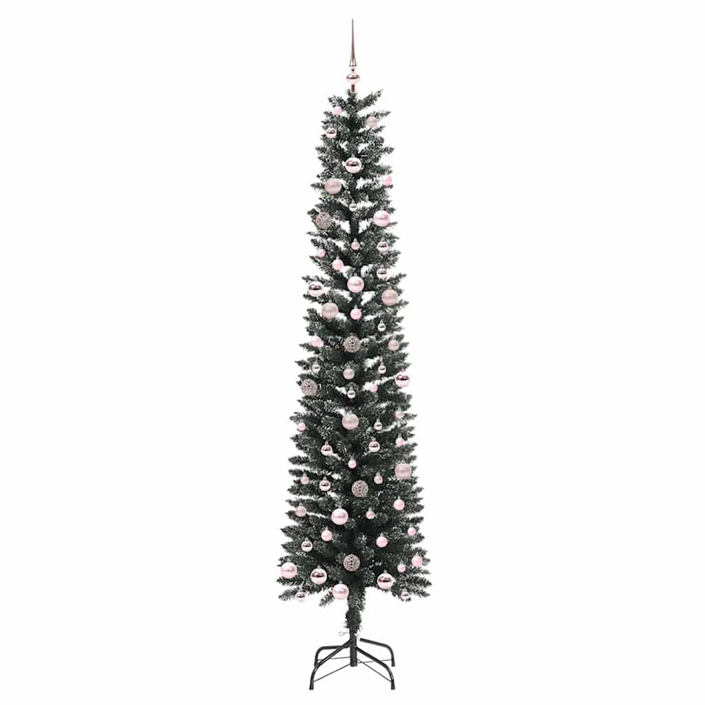 Kunstigt juletræ med stativ Grøn 240 cm PVC og plastik og stål