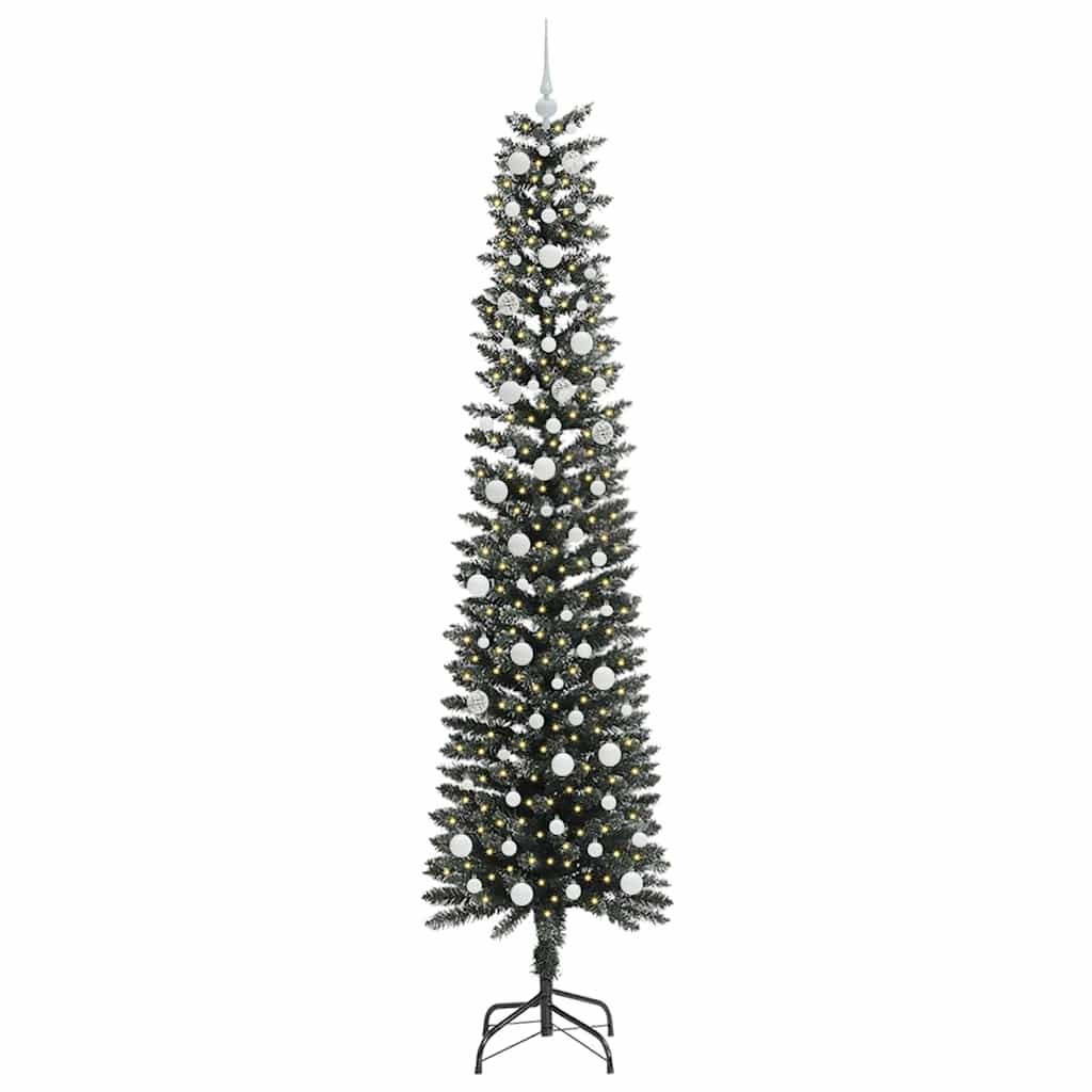 Kunstigt juletræ med stativ Grøn 240 cm PVC og plastik og stål