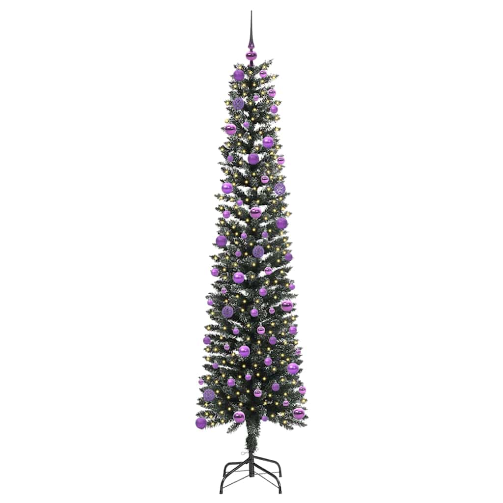 Kunstigt juletræ med stativ Grøn 240 cm PVC og plastik og stål