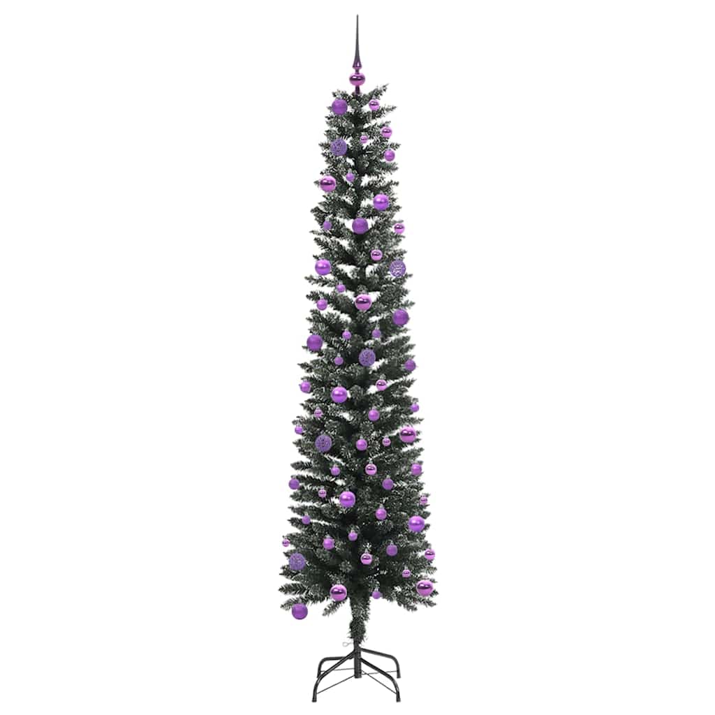 Kunstigt juletræ med stativ Grøn 240 cm PVC og plastik og stål