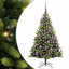 Kunstig hængslet juletræ med 150 LED-lys Grøn 120 cm PVC og PE