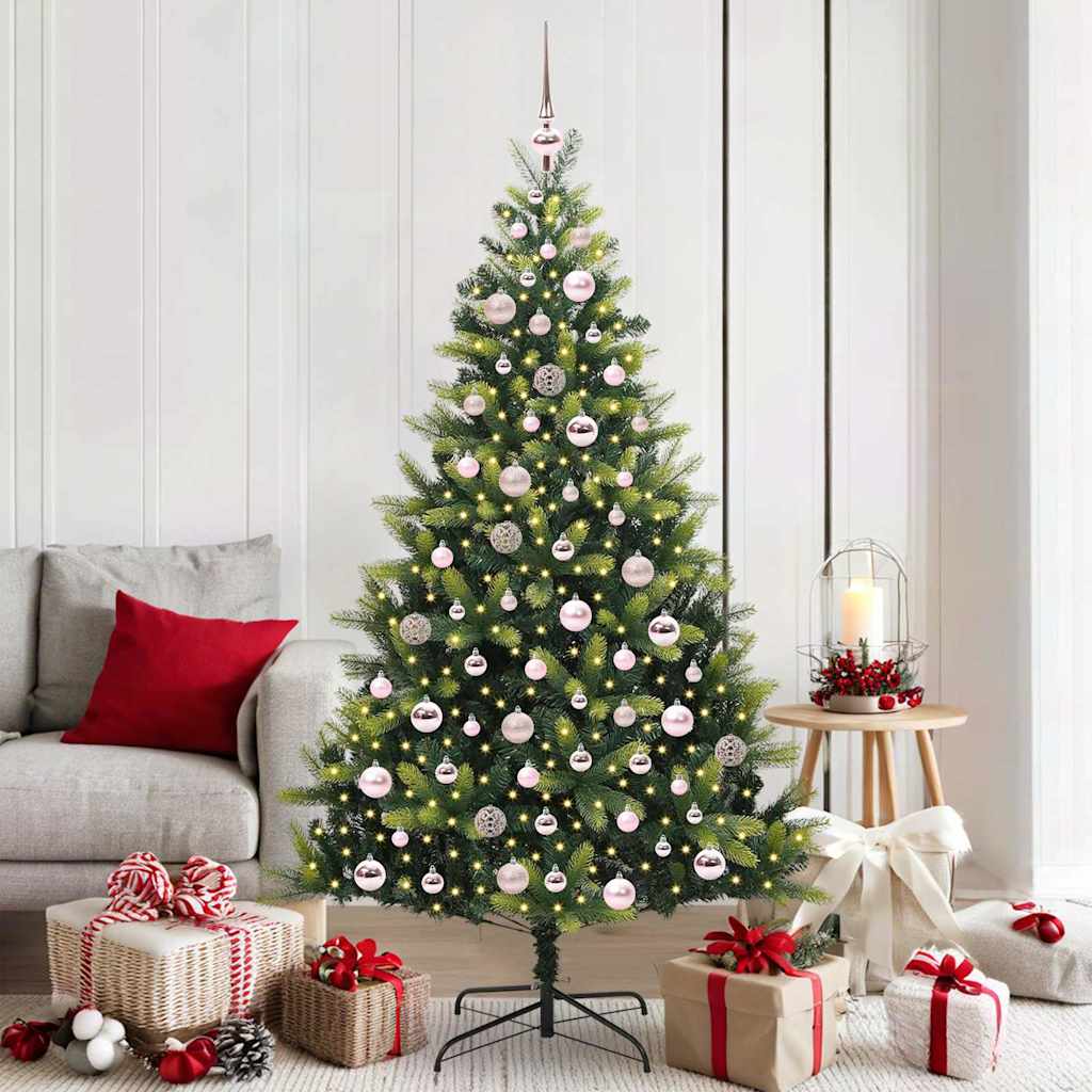 Kunstig Hengende Juletræ 300 LEDs Grøn 180 cm PVC og PE