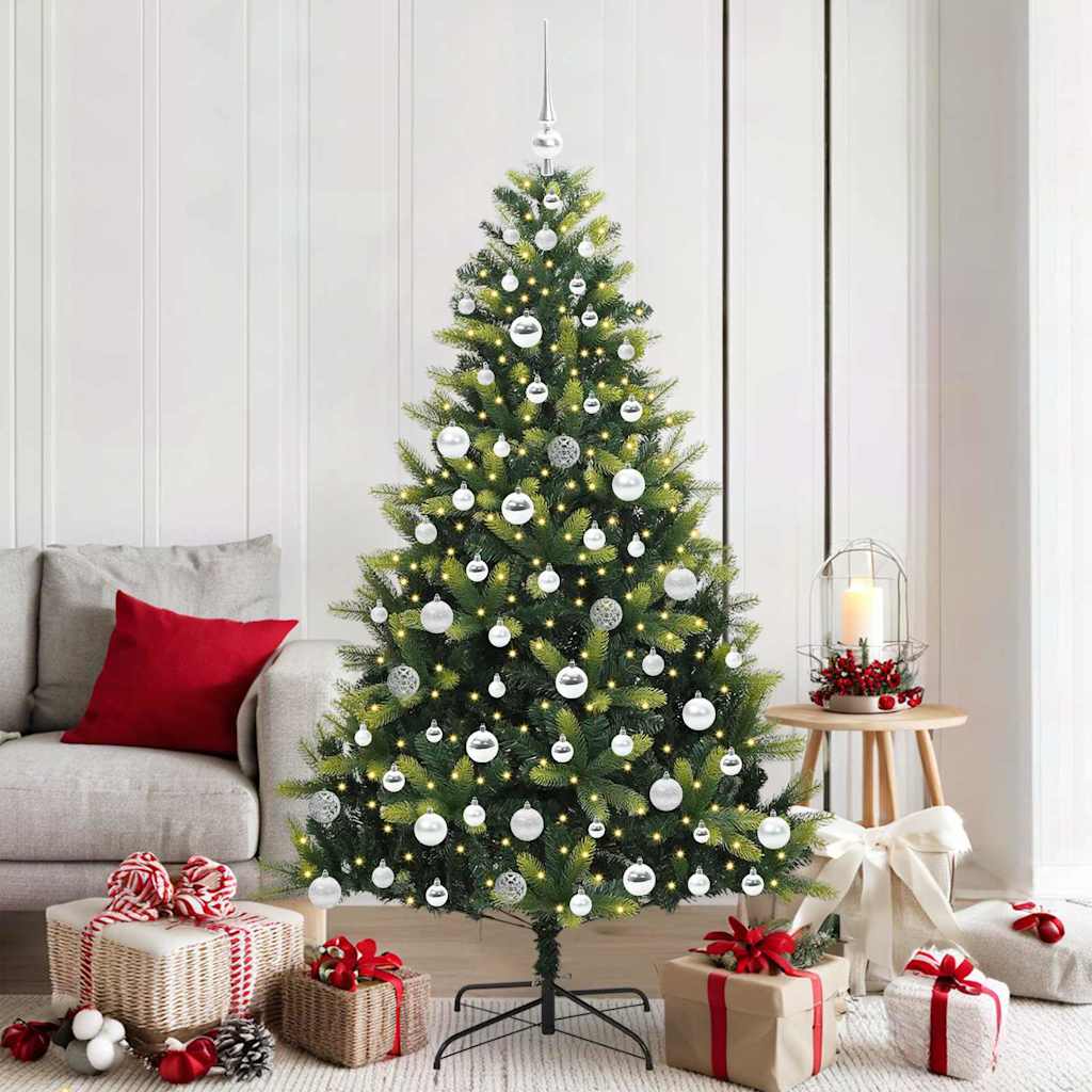 Kunstig Hengende Juletræ 300 LEDs Grøn 180 cm PVC og PE