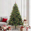 Kunstig Hengende Juletræ 300 LEDs Grøn 210 cm PVC og PE