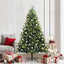 Kunstig Hengende Juletræ 300 LEDs Grøn 210 cm PVC og PE
