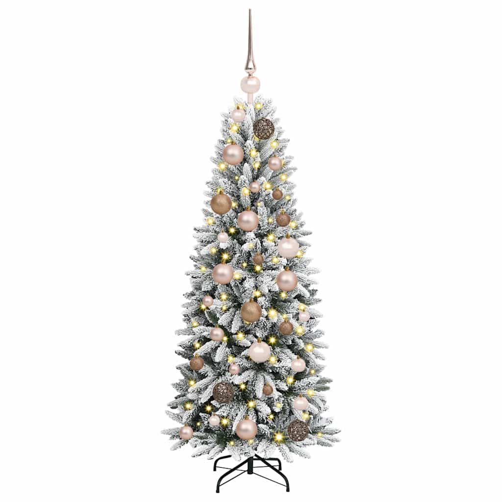 Kunstigt juletræ Hvid 120 cm PVC og Plast og Stål og PE