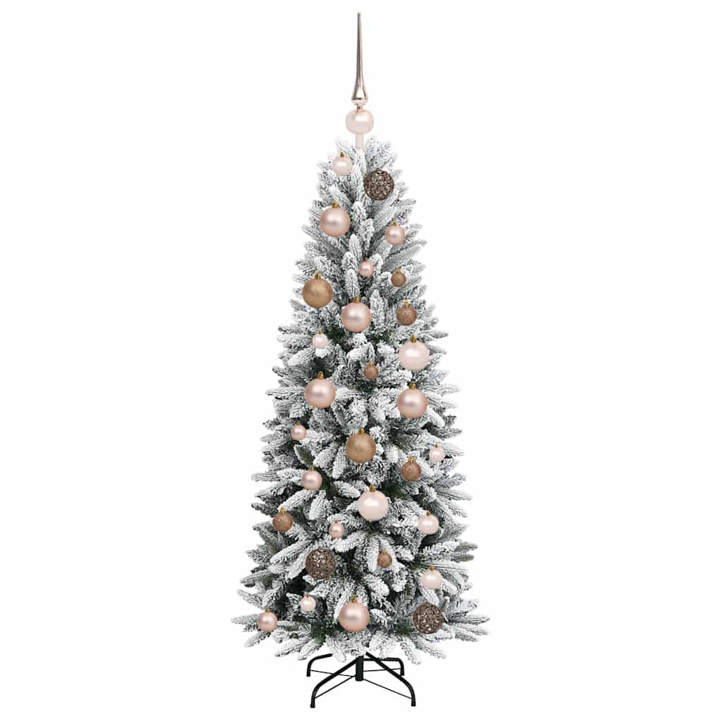 Kunstigt juletræ Hvid 120 cm PVC og Plast og Stål og PE