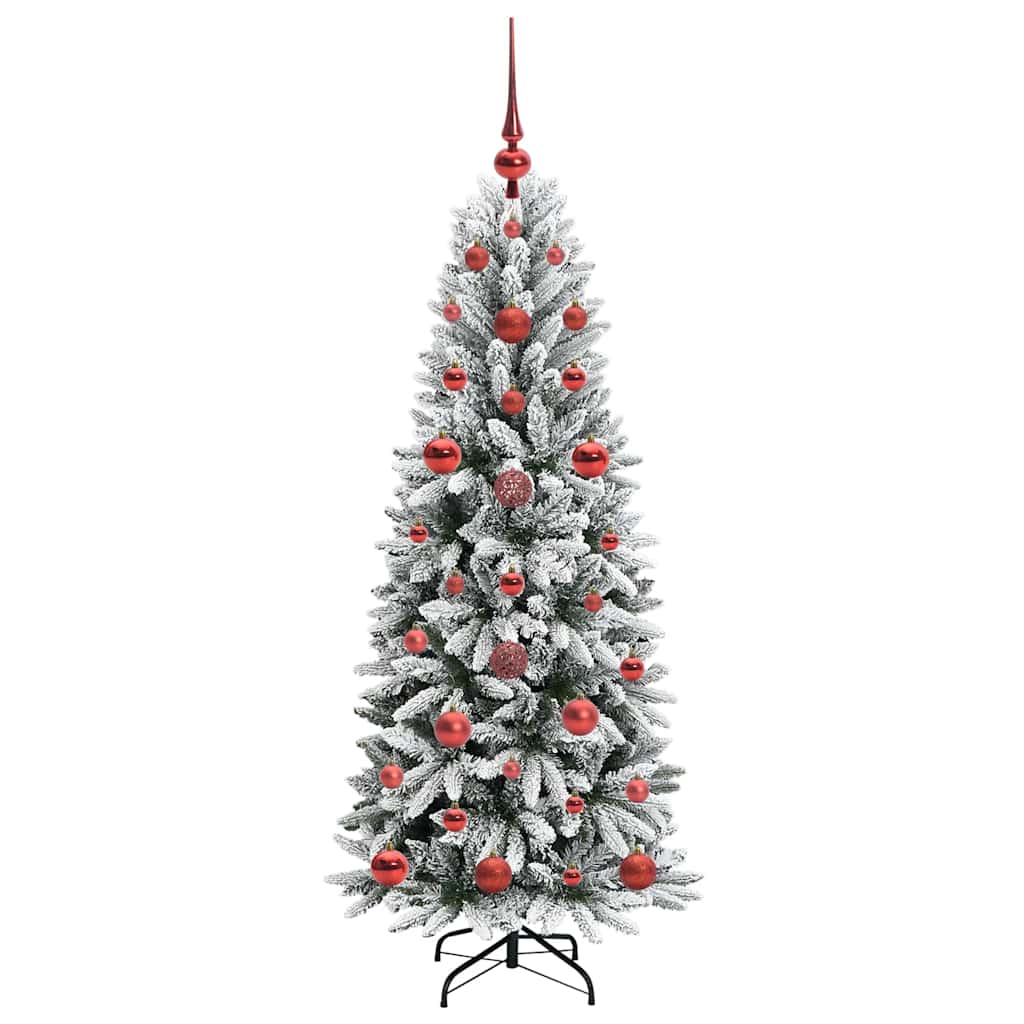 Kunstigt juletræ Hvid 120 cm PVC og Plast og Stål og PE
