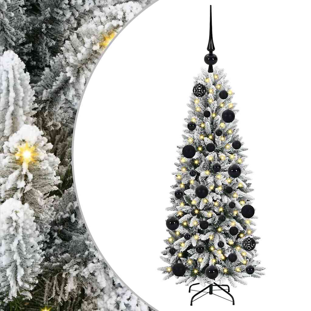Kunstigt juletræ Hvid 120 cm PVC og Plast og Stål og PE