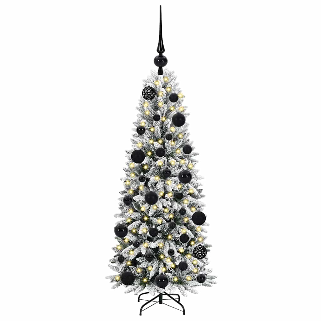Kunstigt juletræ Hvid 120 cm PVC og Plast og Stål og PE
