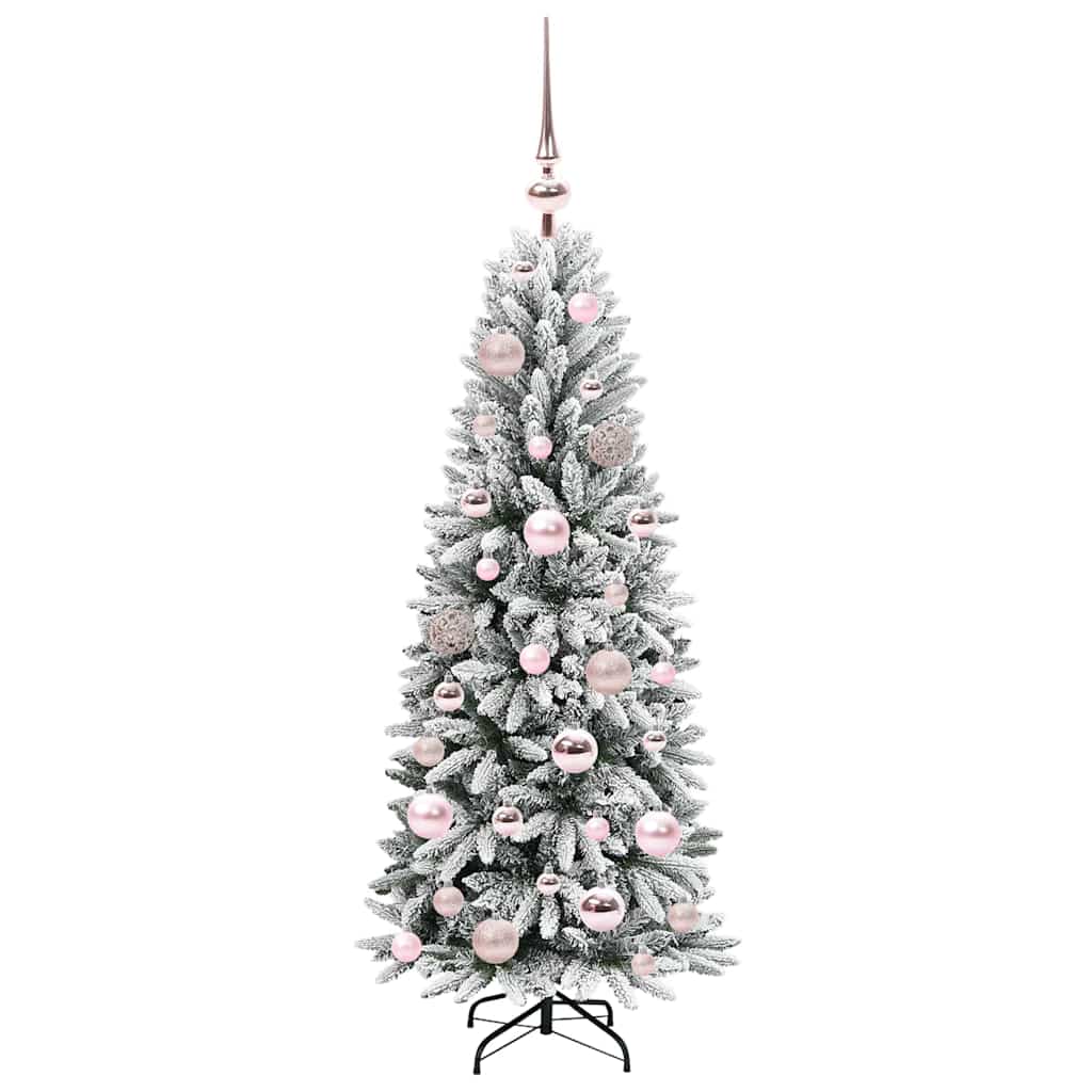Kunstigt juletræ Hvid 120 cm PVC og Plast og Stål og PE