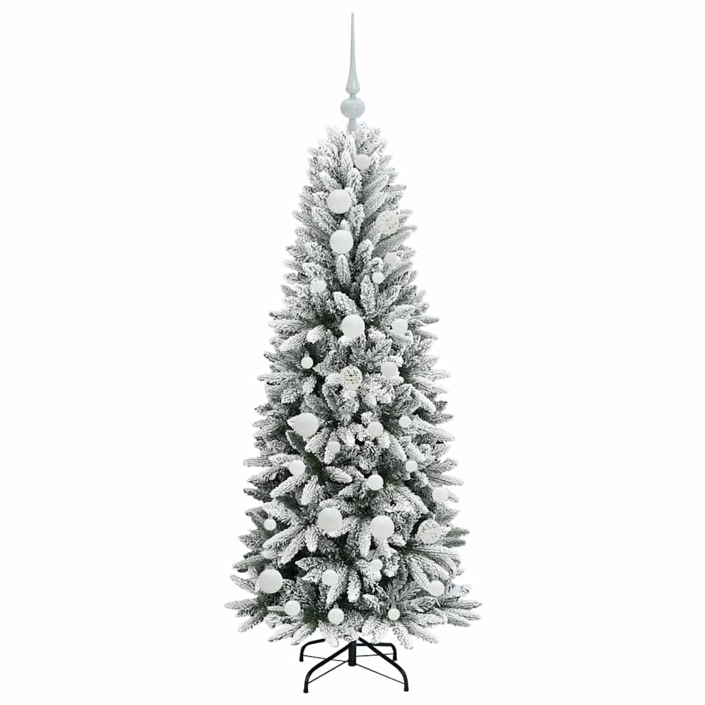 Kunstigt juletræ Hvid 120 cm PVC og Plast og Stål og PE