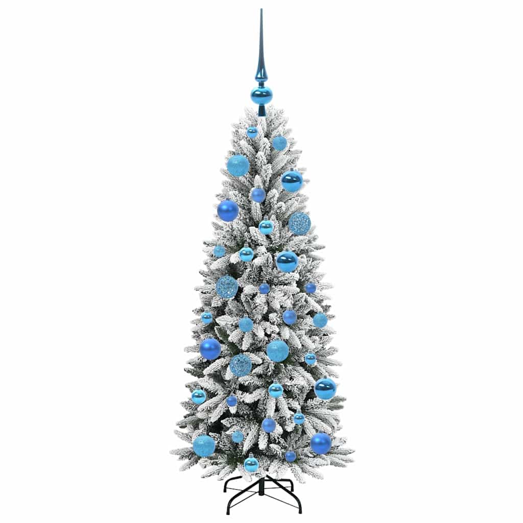 Kunstigt juletræ Hvid 120 cm PVC og Plast og Stål og PE