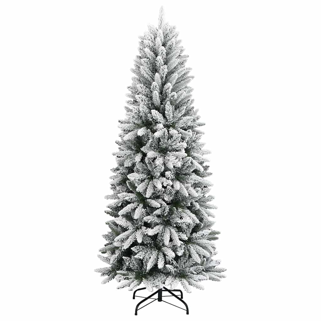 Kunstigt juletræ Hvid 150 cm PVC og Plast og Stål og PE