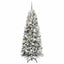 Kunstigt juletræ Hvid 180 cm PVC og Plast og Stål og PE