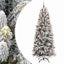 Kunstigt juletræ Hvid 210 cm PVC og Plast og Stål og PE