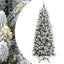 Kunstigt juletræ Hvid 240 cm PVC og Plast og Stål og PE