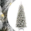 Kunstigt juletræ Hvid 240 cm PVC og Plast og Stål og PE