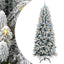 Kunstigt juletræ Hvid 240 cm PVC og Plast og Stål og PE