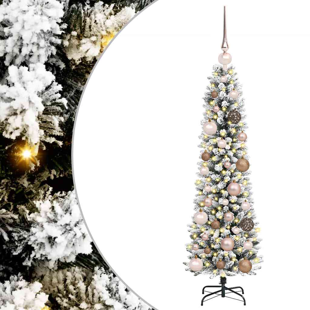 Kunstigt juletræ med stativ Hvid 120 cm PVC og metal og plast