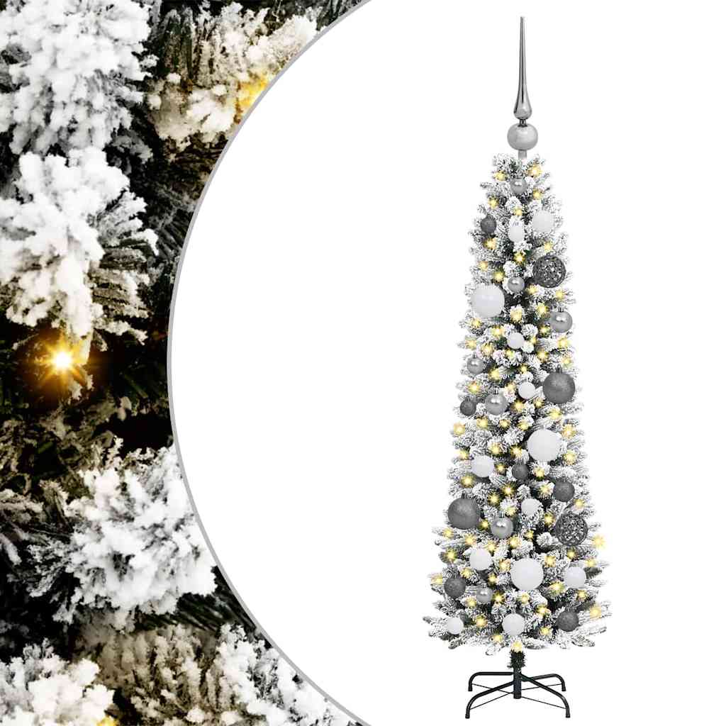 Kunstigt juletræ med stativ Hvid 120 cm PVC og metal og plast