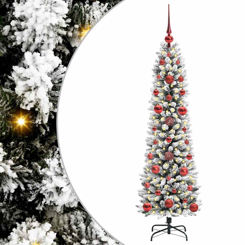 Kunstigt juletræ med stativ Hvid 120 cm PVC og metal og plast