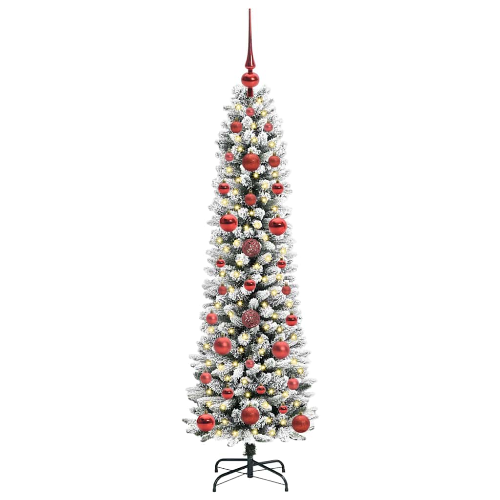 Kunstigt juletræ med stativ Hvid 120 cm PVC og metal og plast