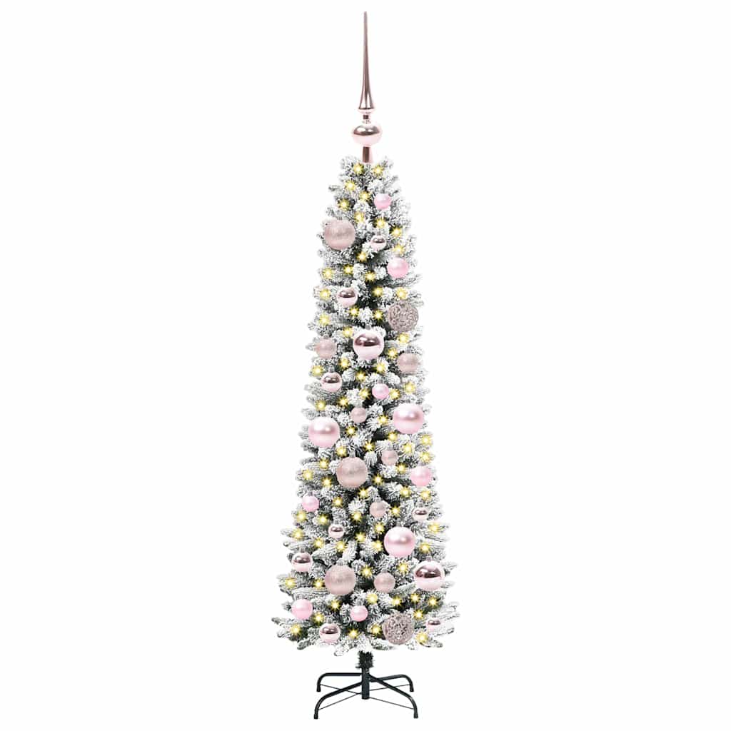 Kunstigt juletræ med stativ Hvid 120 cm PVC og metal og plast