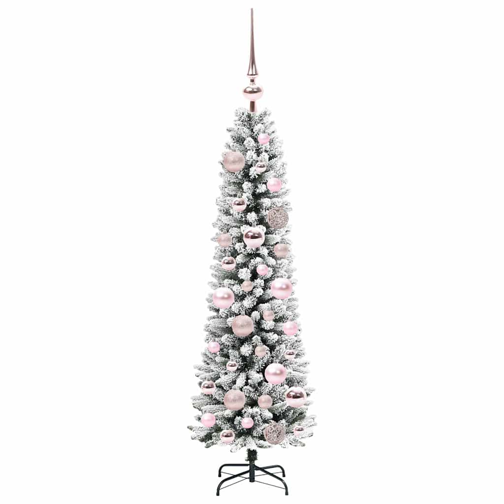 Kunstigt juletræ med stativ Hvid 120 cm PVC og metal og plast