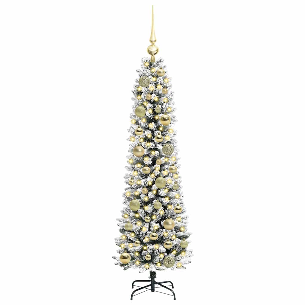 Kunstigt juletræ med stativ Hvid 120 cm PVC og metal og plast