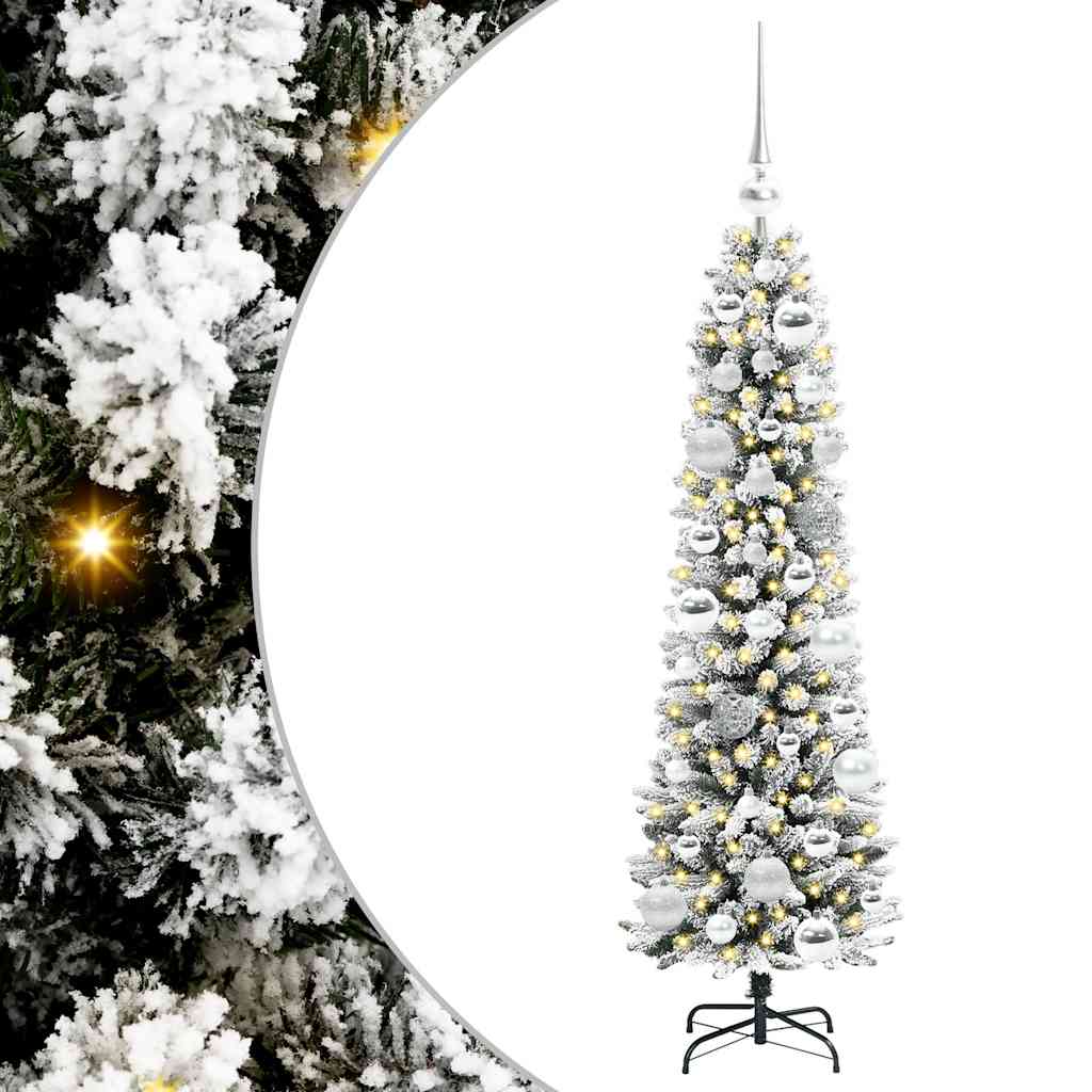 Kunstigt juletræ med stativ Hvid 120 cm PVC og metal og plast