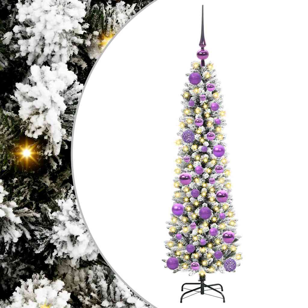 Kunstigt juletræ med stativ Hvid 120 cm PVC og metal og plast