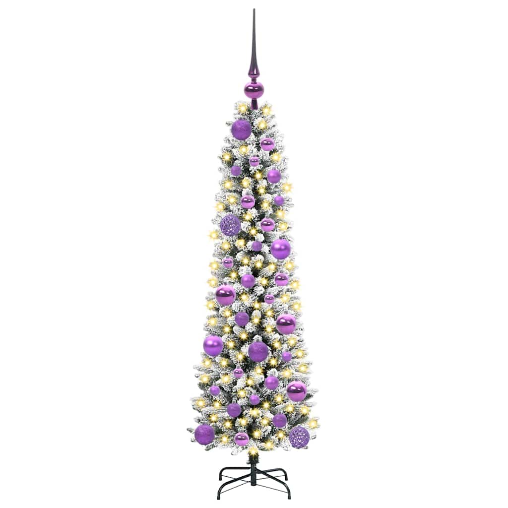 Kunstigt juletræ med stativ Hvid 120 cm PVC og metal og plast